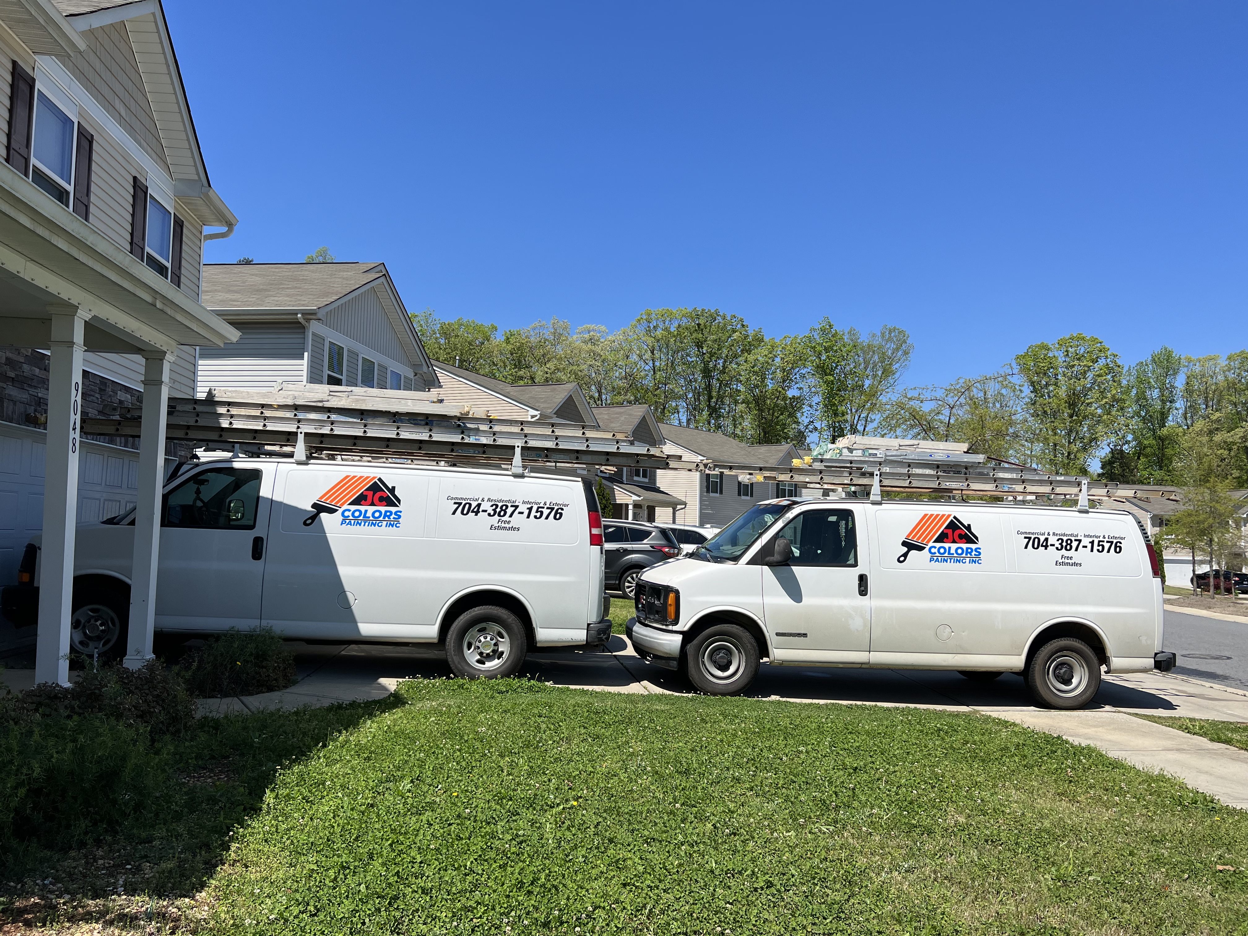 JC Colors Painting professional crew working on a project in Charlotte NC